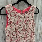 Eliza J  Pink Brocade Overlay Lace Sheath Dress Photo 2