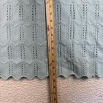 St. John Collection Skirt Womens 12 Blue A-Line Pointelle Scalloped Made USA Photo 4