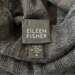 Eileen Fisher Sweater 100% Merino Wool Turtleneck Dark Gray Italian Yarn Size M Photo 5