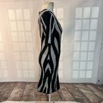 Ashley Stewart Black and White Geometric Short Sleeve Sweater Dress Size 12W Photo 3
