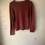 Linea Donna Sweater Vintage Large Red V Neck Pullover Merino Wool Made Italy Photo 8