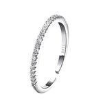 Boutique Women's Simulated Diamond Engagement Wedding 14k Gold Plated 925 Adjustable Ring Photo 2