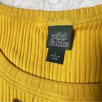 Wild Fable NWT  Mustard Yellow Ribbed Knit Cropped Tie Tank Top Photo 4