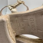 Eric Michael  argento Sandals gold platform ankle strip Spain size 38 US 7.5 786 Photo 10