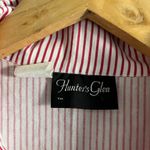 Vintage 70s Red Striped Button Down Shirt Dolman Sleeve Boxy Fit Blouse Size M Photo 2