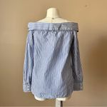 Bardot  | Striped Off-shoulder Button Down Blouse Sz 8 Photo 4