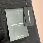 Homme + Femme Glitter Side Skinny Distressed Jeans Black. Size 28 Black Photo 7