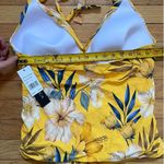 La Blanca NWT  3 piece‎ yellow floral halter tankini swimsuit skirt and bottom 16 Photo 5