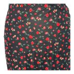 Stellino Floral Y2K Bodycon Dress Black Red Rose Print Lace Trim Women Size 8 Photo 5