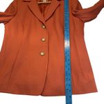 Talbots  Petite Orange Wool Cashmere Blazer Jacket Classic Soft Women's Size 16 Photo 6