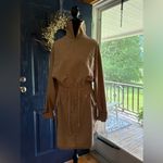 Lulus LuLu’s Versatile Energy Khaki Mock Neck Long Sleeve Utility Mini Dress M NWT Photo 3