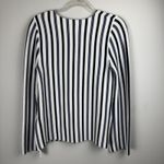 Ann Taylor Navy White Stripe Sz XS V-neck Bell Sleeve Knit Plullover Sweater Photo 12