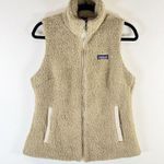 Patagonia  Womens Vest Jacket Beige Los Gatos Full Zip Fleece Outdoor Cozy Medium Photo 1