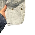 Halston Heritage  Powder Blue Coastal Grandma Linen And Viscose Button Down Shirt Photo 10