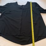 New Directions Curvy black grommet blouse open sleeves 2X Photo 3