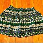 Forever 21  size Small green tribal/ boho button down skirt with pockets Photo 1
