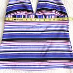 Nike  Striped Halter Swim Top Sz 10 Photo 3