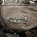 Forever 21 Black Faux Leather Drawstring Backpack Purse Tassel Adjustable Straps Photo 3