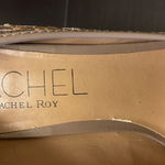 Rachel Roy Gray and Yellow Peep Toe Heels Photo 6