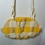 ZARA  Yellow and Cream Beaded Gingham Crossbody/Shoulder Bag Photo 4