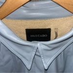 NEW DOLCE CABO Baby Blue Short Sleeve Vegan Leather Dress in Cornflower M $159 Size M Photo 5