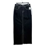 PTCL NWT Heavy Stitch Denim Maxi Skirt 27 Black Size M Photo 1