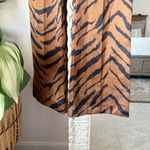 ZARA  Printed Satin Slim Flare Pants Photo 2