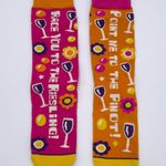 Hallmark Wine Riesling Pinot Novelty Crew Socks  Toe of a Kind One Size Unisex Photo 1