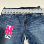 J Brand Woman’s Size 26 Cutoff Flower Aplique Straight Leg Low Rise Blue Jeans Photo 7