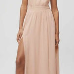 Reformation  Andee Halter Maxi Dress in CHAMPAGNE, Size 6, NWT Photo 0