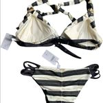 A.Che Allegra Black and White Stripe Bikini set NWT Size XS Photo 1