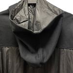 ZARA  Womens Black Pleated Back Hoodie Sweatshirt With Kangaroo Pocket Size M Photo 2