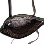 Vera Bradley  Black Quilted Tote Bag with Leather Trim Photo 4