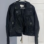 Leather Black Jacket Size M Photo 0