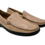 Tod's  Driving Loafers Penny Slip On Flats Leather‎ Rubber Beige Size 37 US 7 Photo 0