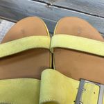 Sorel Roaming Slide Yellow Suede Platform Buckle Sandals Women's Size 10.5 Photo 4
