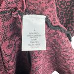 Dressbarn NWT Burgundy Black Leopard Short Sleeve Peplum Hem Midi Dress Size L Purple Size L Photo 5