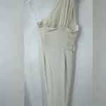 House Of CB  Valentina Ivory Assymetric Cutout Midi Dress B1974 Photo 5