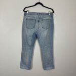 Old Navy  Woman's Sz 12 Light Wash Boyfriend Straight Distressed Raw Hem Jeans‎ Photo 6