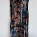 Coin 1804 Draped Cardigan Duster Vest Womens Medium Blue Brown Tie Dye Hoodie Photo 8