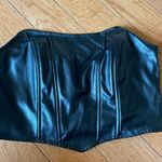 Adika Cropped Leather Corset Photo 0
