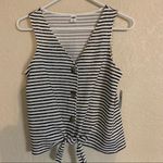 Old Navy  Navy Blue & White Striped Sleeveless Blouse - Small‎ Photo 7