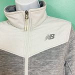 New Balance Gray & White Fleece Zip Up Jacket Photo 4