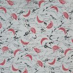 Oriental fan design square silk scarf Photo 2