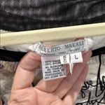 Alberto Makali Abstract Art Print Long Sleeve Top Blouse Size L Purple Photo 1