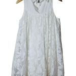 Anthropologie HD Paris White Lace Sleeveless Swing Shirt Dress Size Small Photo 1
