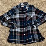 Bongo  Women’s Blue Plaid Rayon‎ Flannel Shirt Large Photo 0