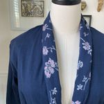 Vintage 80s IN2 Peplum Cardigan Jacket Dark Blue M Size M Photo 2