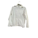 Zeagoo Women's  White Full Zip Hooded Windbreaker Jacket S Photo 2