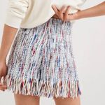 Desigual High Waisted tweed saylor shorts fringe sz S Photo 1